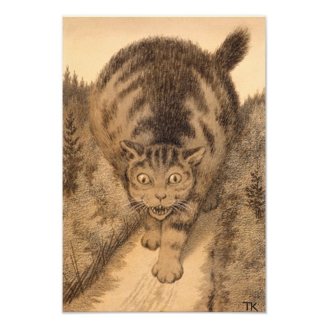 Dann ging Tabby weit und weit weg Fotodruck (Vorne)