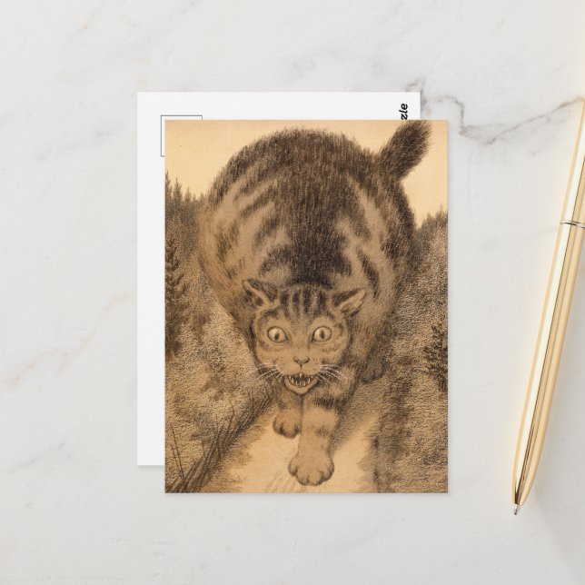 Dann ging Tabby weit und weit weg Postkarte (Vorderseite/Rückseite Beispiel)