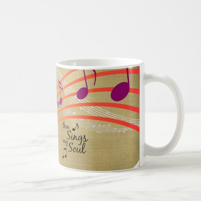 Dann singt mein Soul-Zitat Kaffeetasse (Rechts)