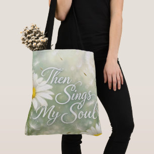 Dann singt meine Seele Löwenzahn und Gänseblümchen Tasche
