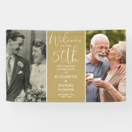 Dann und jetzt 2 Foto 50 Jahre Jubiläum Willkommen Banner