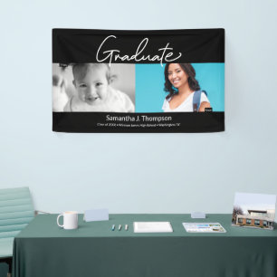 Dann und Jetzt Foto und Grad Foto Banner