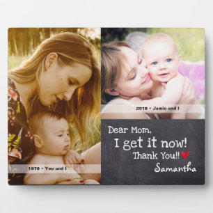Dann und jetzt liebe Mama, ich verstehe es jetzt,  Fotoplatte