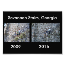 Dann und jetzt - Savannah Treairs, GA