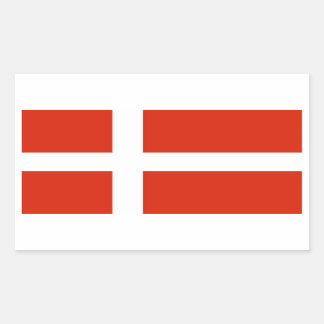 Dannebrog; die Offizielle Flagge Dänemarks Rechteckiger Aufkleber