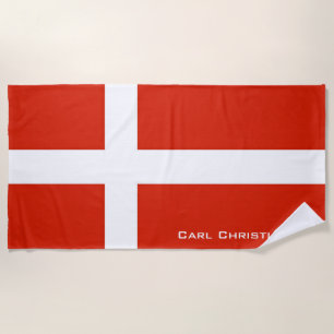 Dannebrog; Die offizielle Flagge von Dänemark Strandtuch
