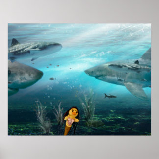 Danni das Meerjungfrau-Poster Poster