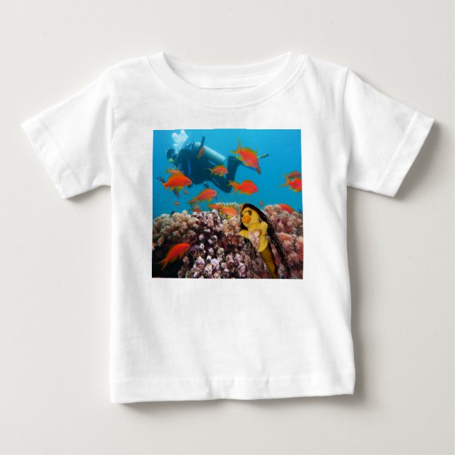 Danni der Mermaid Baby T - Shirt (Vorderseite)