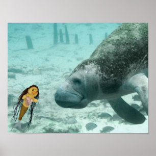 Danni die Meerjungfrau und ihr Manatifreund Poster