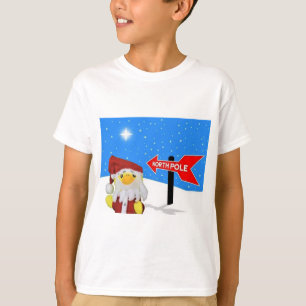 Danny Duck als Weihnachtsmann auf dem Weg zum Nord T-Shirt