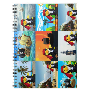 Danny Duck der Pirat Collage Notizbuch Notizblock