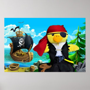 Danny Duck der Pirat. Poster