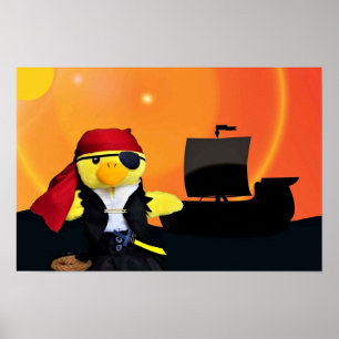 Danny Duck der Pirat. Poster