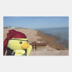 Danny Duck der Pirat Rechteckiger Aufkleber