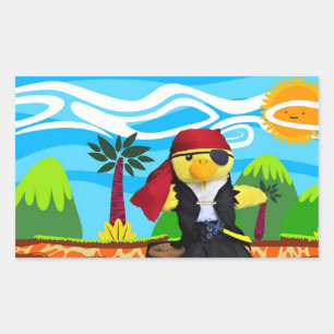 Danny Duck der Pirat Rechteckiger Aufkleber