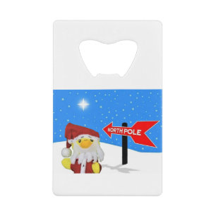 Danny Duck en tant que Père Noël se dirige vers le