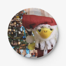 Danny Duck Père Noël. Assiettes en Papier.