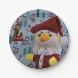 Danny Duck Santa. Pappteller