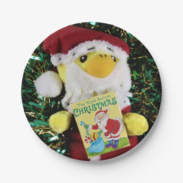 Danny Duck Santa. Pappteller (Vorderseite)