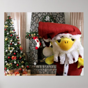 Danny Duck Santa Weihnachten Poster