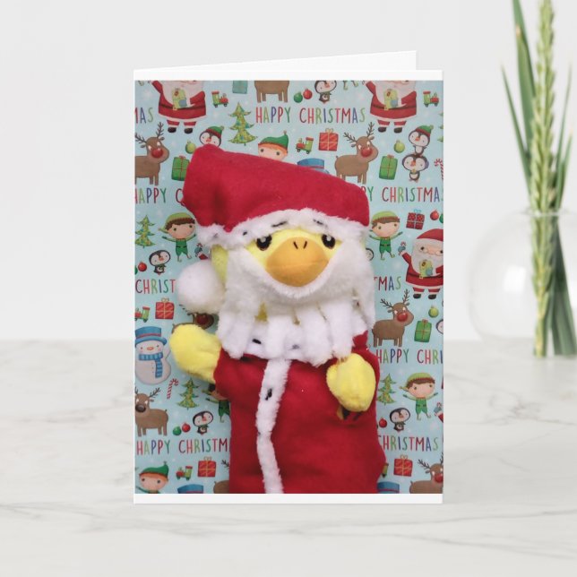 Danny Duck Santa Weihnachtskarte Karte (Vorderseite)