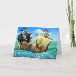 Danny Duck the Pirate Birthday Card Karte