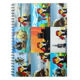 Danny Duck the Pirate Collage Notebook Notizblock