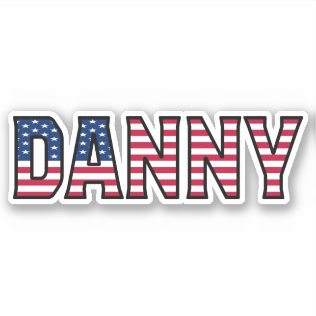Danny Prénom USA Sticker Stickerset (Devant)