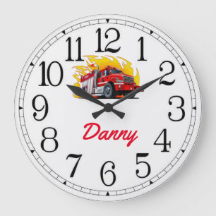 Danny's Fire Secourt Large Horloge
