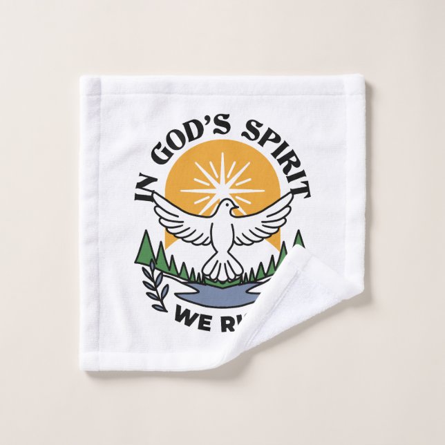 Dans l’Esprit de Dieu, nous nous élevons - Foi et  (Gant de toilette)