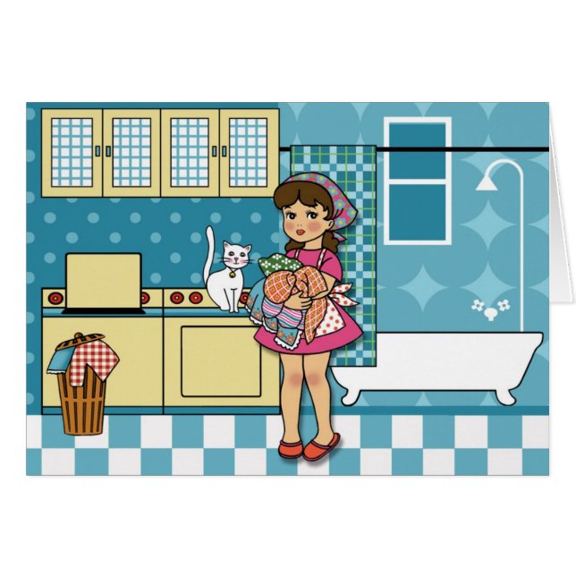 Dans la buanderie (Devant horizontal)