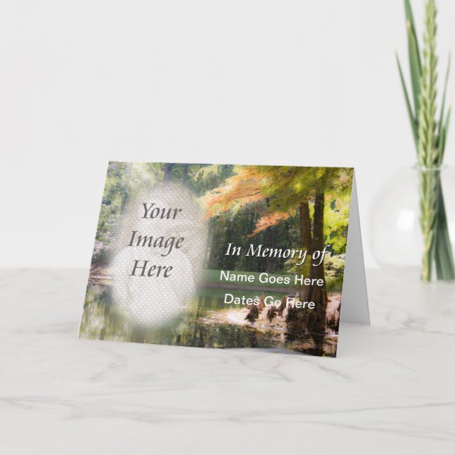 Dans la carte de notification Memoriam (Devant)