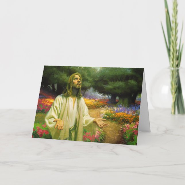 Dans La Carte De Salutation Du Jardin (Devant)