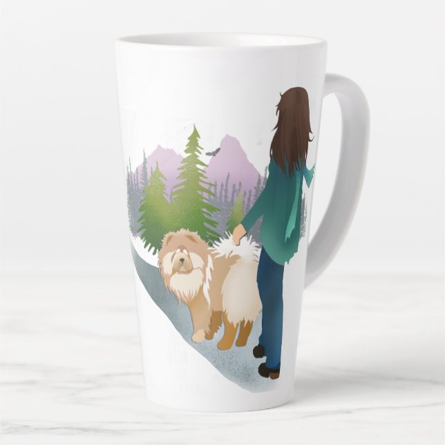 DANS LA FORÊT - Chow-Latte Mug (Angle droit)