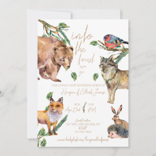 Dans La Forêt Nous Allons   INVITATION BABY SHOWER