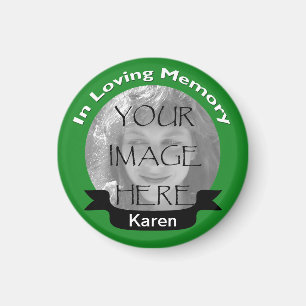 Dans la mémoire amoureuse Photo Magnet vert