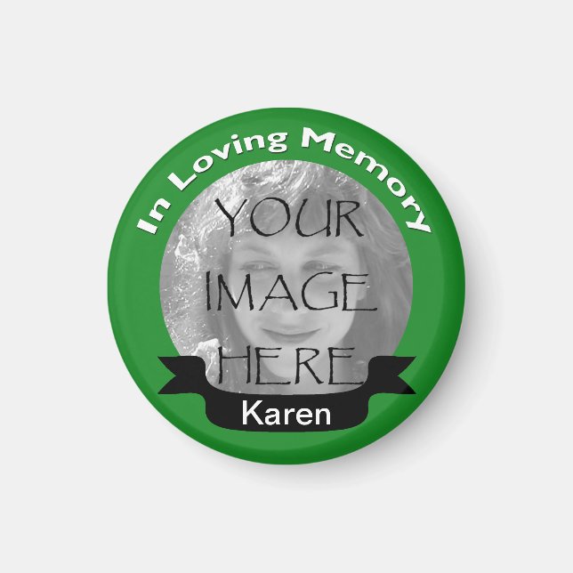 Dans la mémoire amoureuse Photo Magnet vert (Devant)