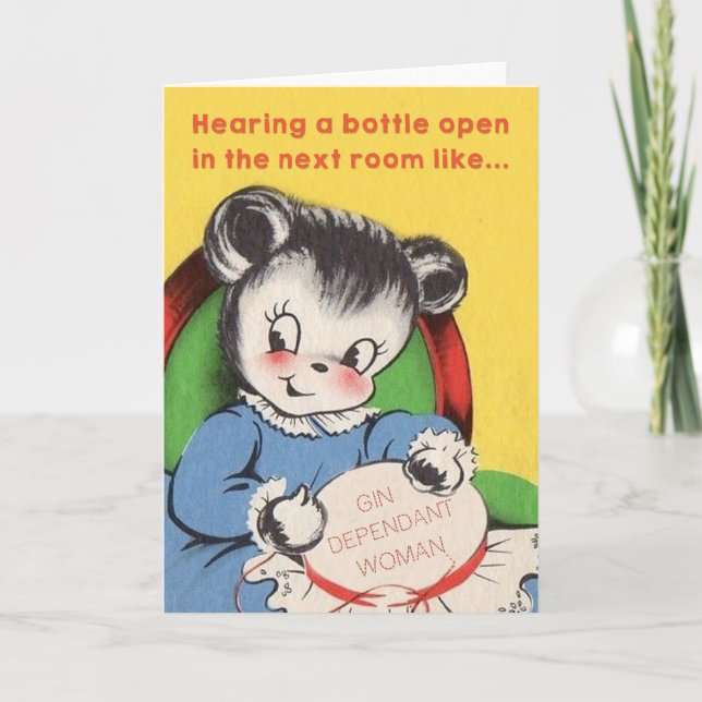 Dans la pièce d'à côté - drôle Carte de la fête de (Devant)