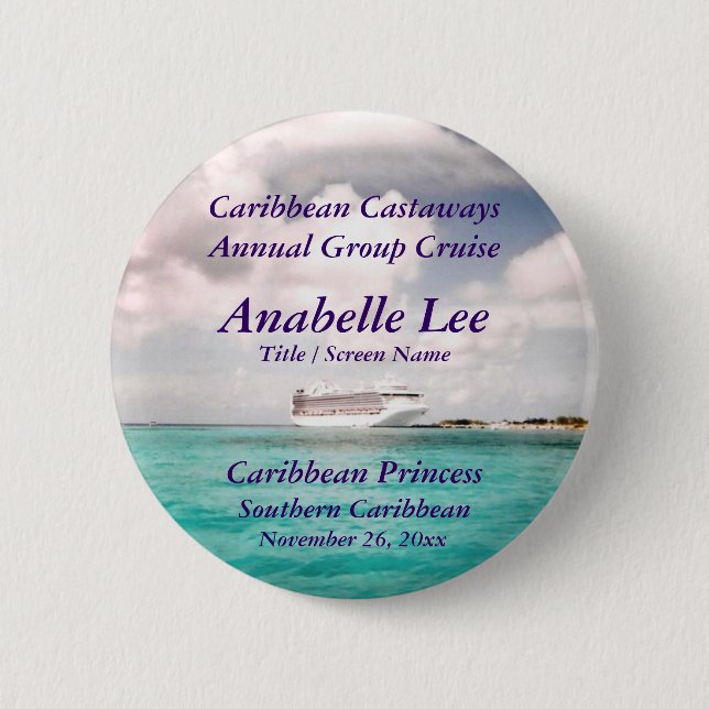 Dans le badge nominatif de croisière de port (Devant)