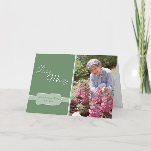 Dans le Carte photo personnalisé de mémoire aimée (Devant)
