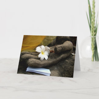 Dans le Carte pour notes de la main de Bouddha