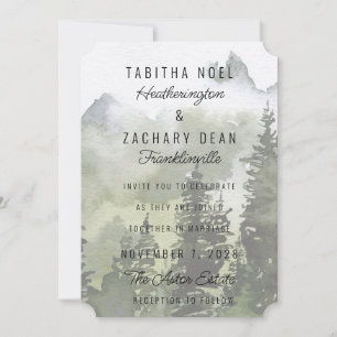 Dans Le Faire-part de mariage Rustique De Bois