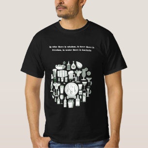 "Dans le vin est la sagesse" imprimer un T-shirt h