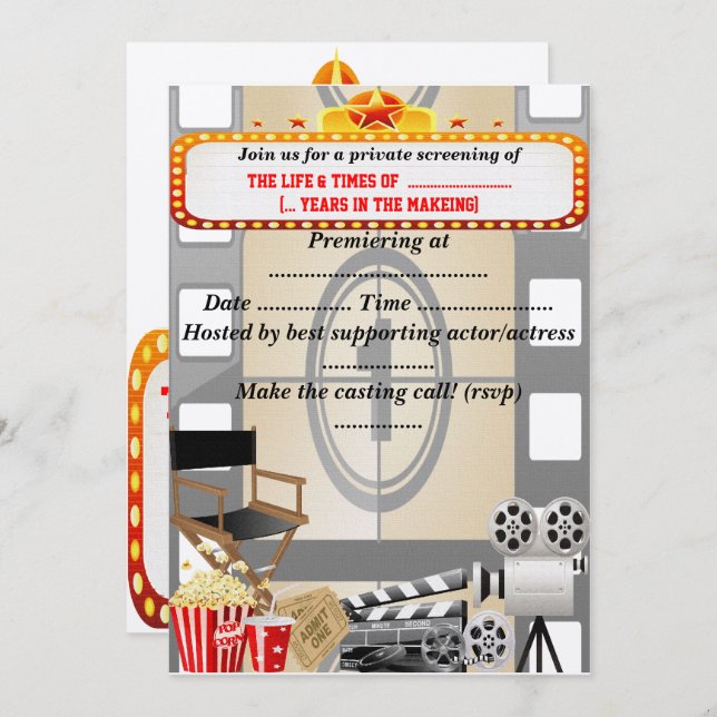 Dans Les Films - Invitation (Devant / Derrière)