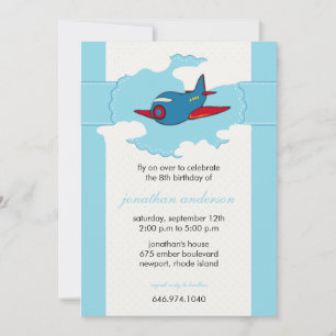 Dans les nuages - invitations à l'anniversaire de