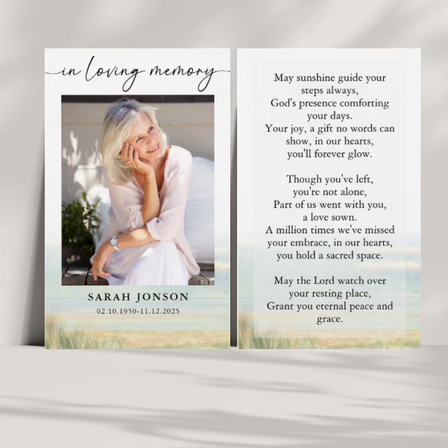 Dans Love Mémoire Funeral Photo Prière (Créateur téléchargé)