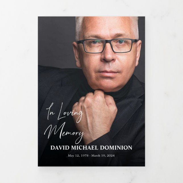 Dans Love Memory Full Photo Memorial Programme (Page de couverture)