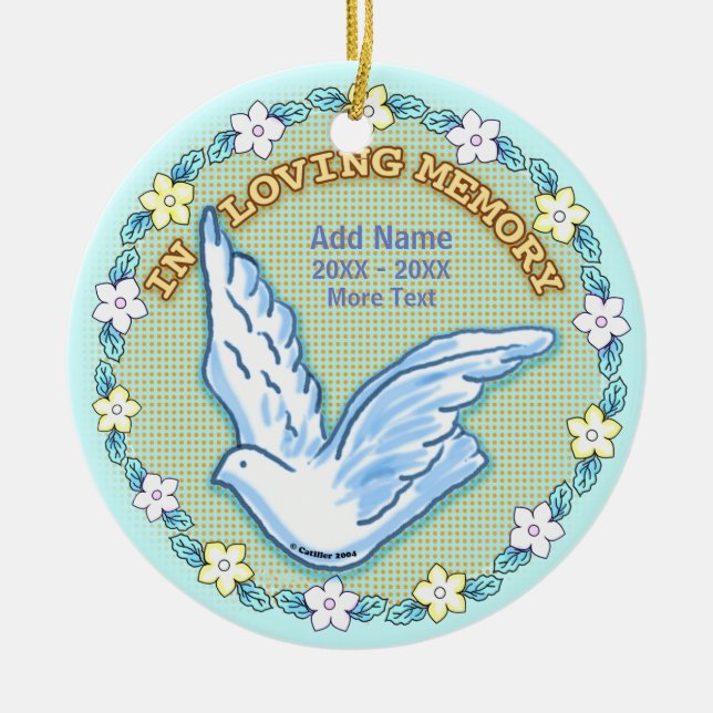 Dans Loving Memory Memorial ornements personnalisé (Devant)