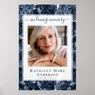 Dans Loving Memory Photo Roses Affiche de bienvenu