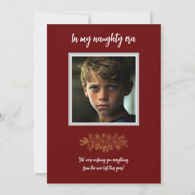 Dans ma carte de Noël de l'ère coquine (Devant)